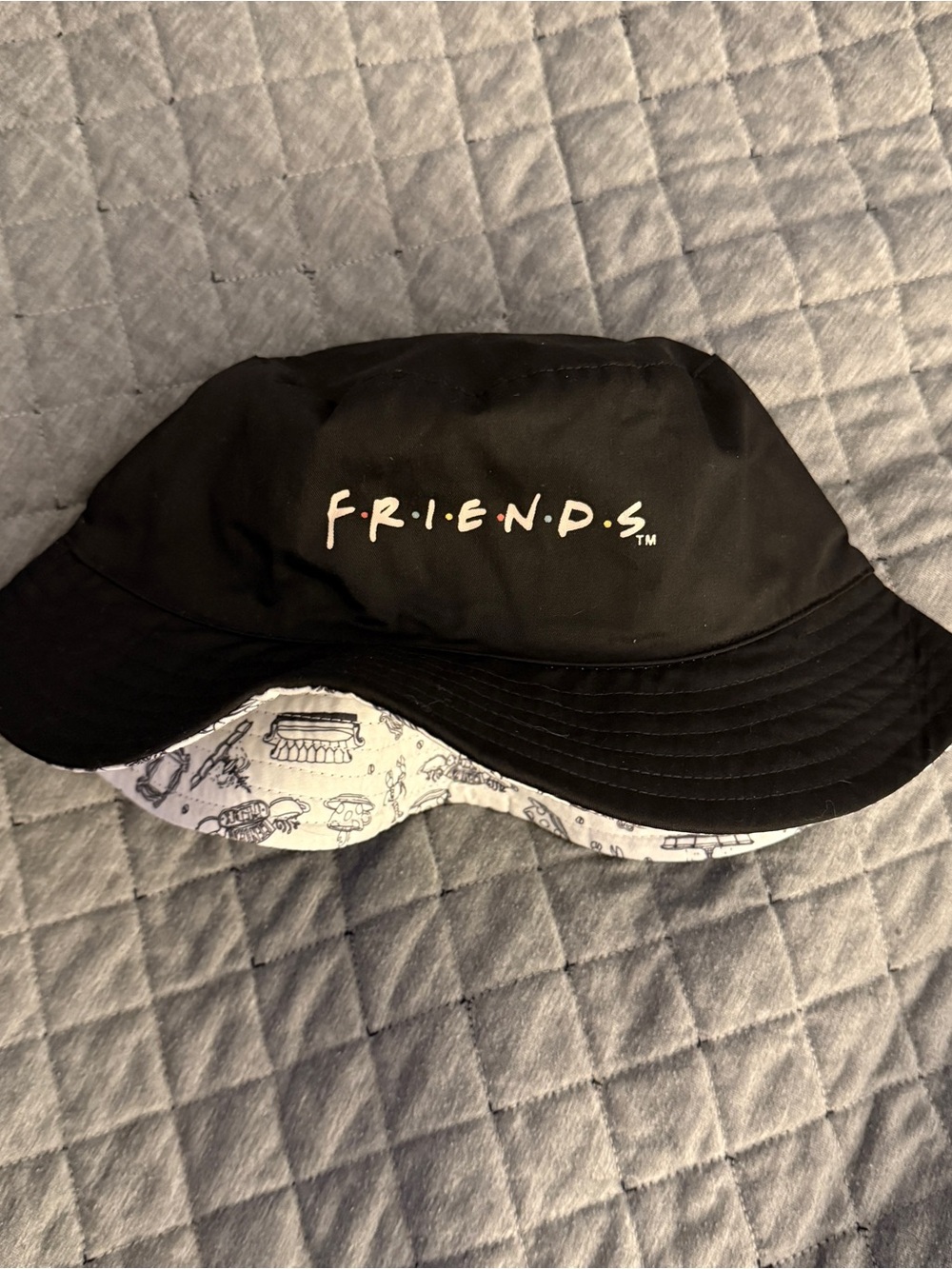 FRIENDS x Culturefly Black and White Reversible Bucket Hat